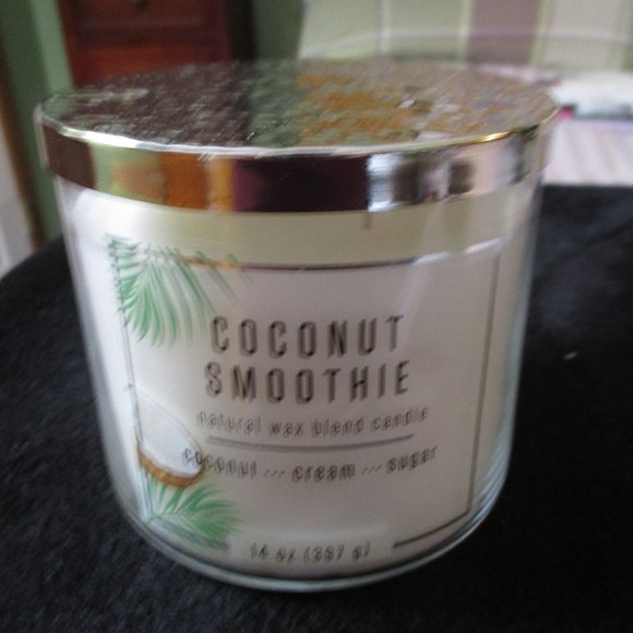 Kirklands Accents Kirklands Home Coconut Smoothie 3 Wick Candle 4